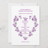 パープルカラー蝶デザイン結婚式 プログラム (裏面)