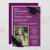 パープルカレッジトランクパーティー写真 招待状 (正面/裏面)