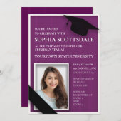 パープルカレッジトランクパーティー写真 招待状 (正面/裏面)