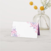 パープルカントリーの野生の花 プレイスカード (裏面)