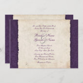 パープルカントリーウェディング招待状 招待状 (正面/裏面)