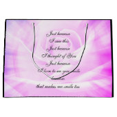 パープルカントリーシック詩デザイン ラージペーパーバッグ (正面)