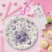 パープルカントリーフランスのトイルフリーリーブチョウ ペーパープレート (パーティー)