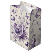 パープルカントリーフランスのトイルフリーリーブチョウ ミディアムペーパーバッグ (正面アングル)