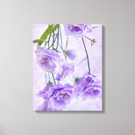 パープルカンパネラフラワーズマクロ キャンバスプリント