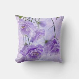 パープルカンパネラフラワーズマクロ クッション