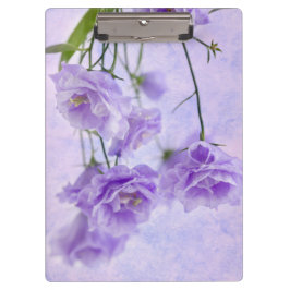パープルカンパネラフラワーズマクロ クリップボード