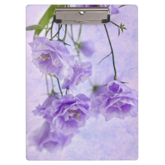 パープルカンパネラフラワーズマクロ クリップボード (正面)
