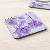 パープルカンパネラフラワーズマクロ コースター (左側)