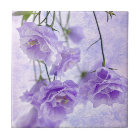 パープルカンパネラフラワーズマクロ タイル (正面)