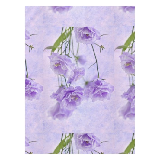 パープルカンパネラフラワーズマクロ テーブルクロス (正面)