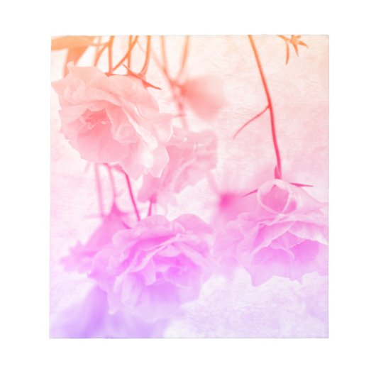 パープルカンパネラフラワーズマクロ ノートパッド (正面)