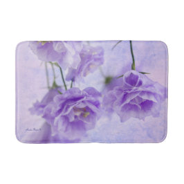 パープルカンパネラフラワーズマクロ バスマット