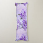 パープルカンパネラフラワーズマクロ ボディピロー (裏面 (縦))