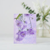 パープルカンパネラフラワーズマクロ ポストカード (スタンド正面)