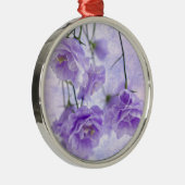 パープルカンパネラフラワーズマクロ メタルオーナメント (右)