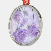 パープルカンパネラフラワーズマクロ メタルオーナメント (左)