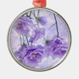 パープルカンパネラフラワーズマクロ メタルオーナメント