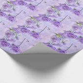 パープルカンパネラフラワーズマクロ ラッピングペーパー (角)