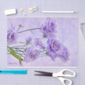 パープルカンパネラフラワーズマクロ 薄葉紙 (クラフト)