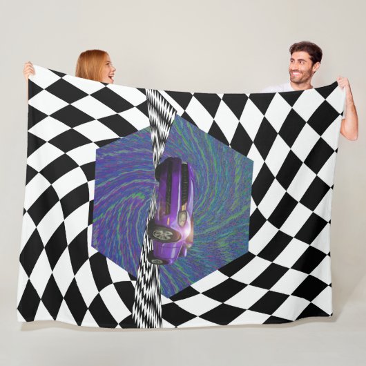 パープルカーウィナーズサークル フリースブランケット (インサイチュ)