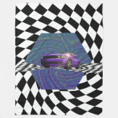 パープルカーウィナーズサークル フリースブランケット (正面)