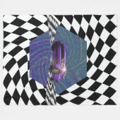 パープルカーウィナーズサークル フリースブランケット (正面(横))