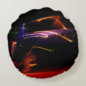 パープルカーダンスラウンドピロー ラウンドクッション (裏面)