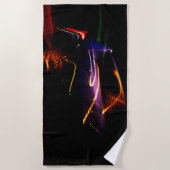 パープルカーダンス ビーチタオル (正面)