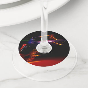 パープルカーダンス ワイングラスタグ