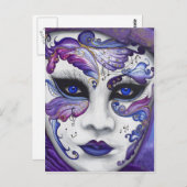 パープルカーニバルマスクバイPSOVART ポストカード (正面/裏面)