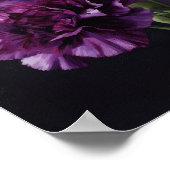 パープルカーネーションズフラワーアートプリントポスター ポスター (角)