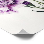 パープルカーネーションズフラワーアートプリントポスター ポスター (角)