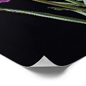 パープルカーネーションズフラワーアートプリントポスター ポスター (角)