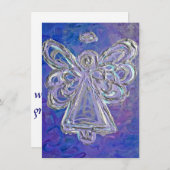 パープルガーディアンエンジェルカスタム招待状または招待状 招待状 (正面/裏面)