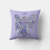 パープルガーディアンガーエンジェルデカニアルアート装飾用クッション クッション (裏面)
