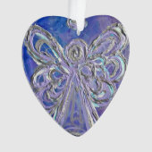 パープルガーディアンジェルギフトホリデイオーナメント オーナメント (正面)