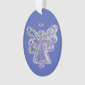 パープルガーディアンジェルクリスマスペンダントオーナメント オーナメント (正面)