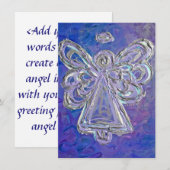 パープルガーディエンジェル カスタム招待状または招待状 招待状 (正面/裏面)