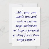 パープルガーディエンジェル カスタム招待状または招待状 招待状 (裏面)