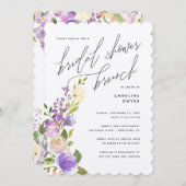 パープルガーデンフローラブライダルシャワーブランチ 招待状 (正面/裏面)