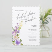 パープルガーデンフローラブライダルシャワールンチョン 招待状 (スタンド正面)