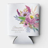 パープルガーデンフローラミニマリストカスタムのシャワー 缶クーラー (正面)