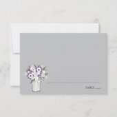 パープルガーデンメイソンジャー |エスコート座席表 招待状 (正面)