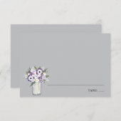 パープルガーデンメイソンジャー |エスコート座席表 招待状 (正面/裏面)