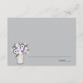 パープルガーデンメイソンジャー |エスコート座席表 招待状