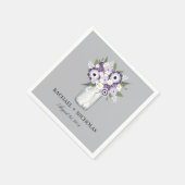 パープルガーデンメイソンジャー | 結婚s スタンダードカクテルナプキン (角)