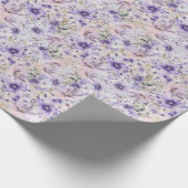 パープルガーデンラッピング紙 ラッピングペーパー (角)