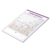 パープルガーデン_ 血圧と血糖値の記録 ノートパッド (アングル)