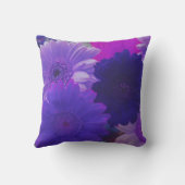 パープルガーベラデイジーカラフルフラワー装飾用クッション クッション (裏面)